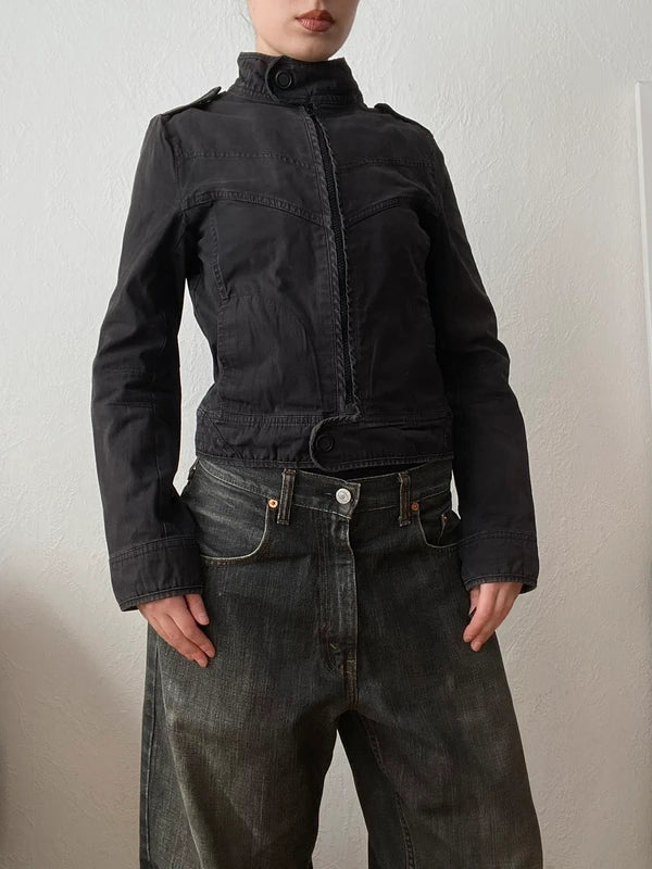 Vintage 96% Cotton Lightweight Cropped Jacket – Archive Avantgarde Style