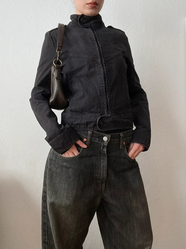 Vintage 96% Cotton Lightweight Cropped Jacket – Archive Avantgarde Style