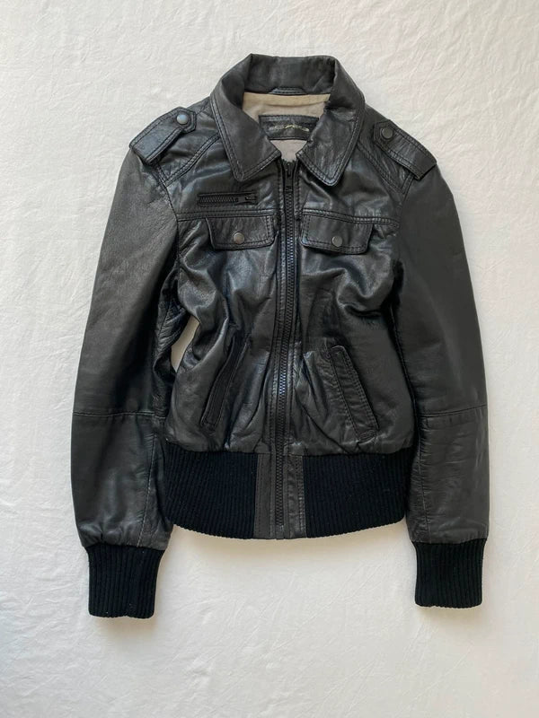 Vintage Sheep Nappa Leather Biker Jacket – Archive Avantgarde Japan Stockholm Style