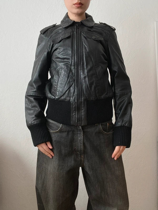Vintage Sheep Nappa Leather Biker Jacket – Archive Avantgarde Japan Stockholm Style