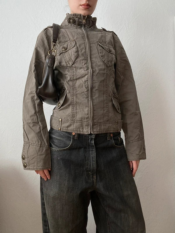 Vintage 100% cotton light short jacket e spring summer