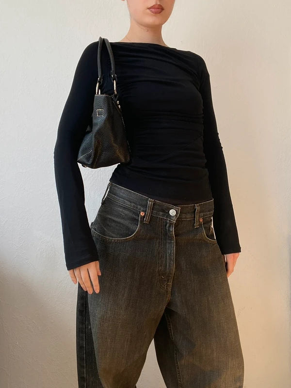 Vintage Small Genuine Leather Shoulder Bag – High Quality Archive Avantgarde Style