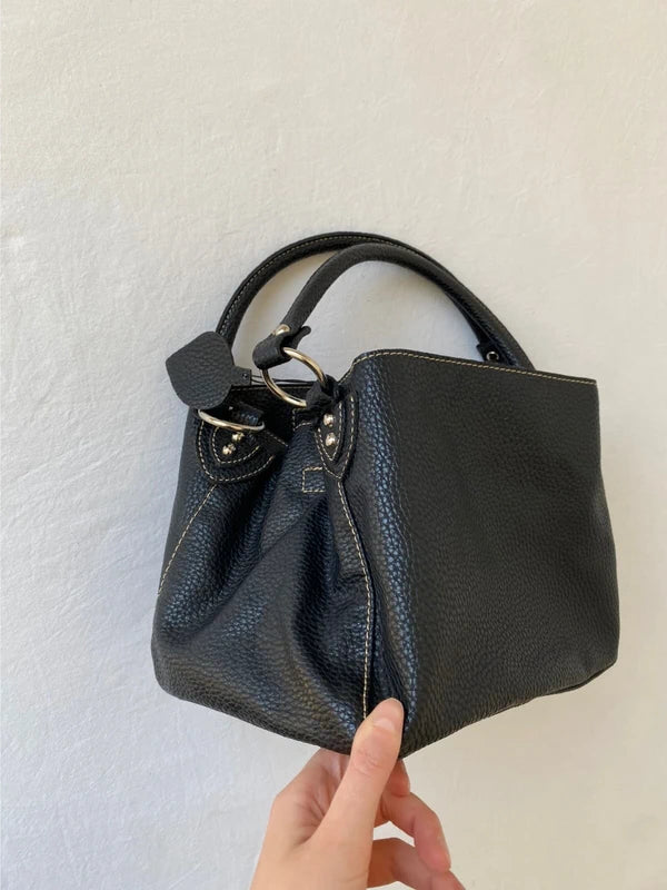 Vintage Small Genuine Leather Shoulder Bag – High Quality Archive Avantgarde Style