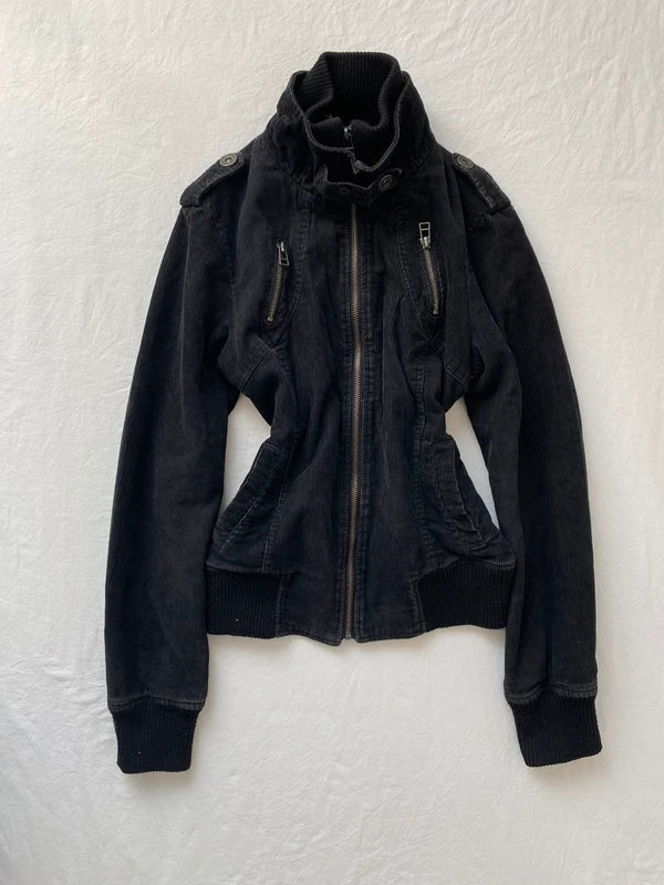 Vintage 100% Cotton Cropped Bomber Jacket – Timeless Archive Avantgarde Style