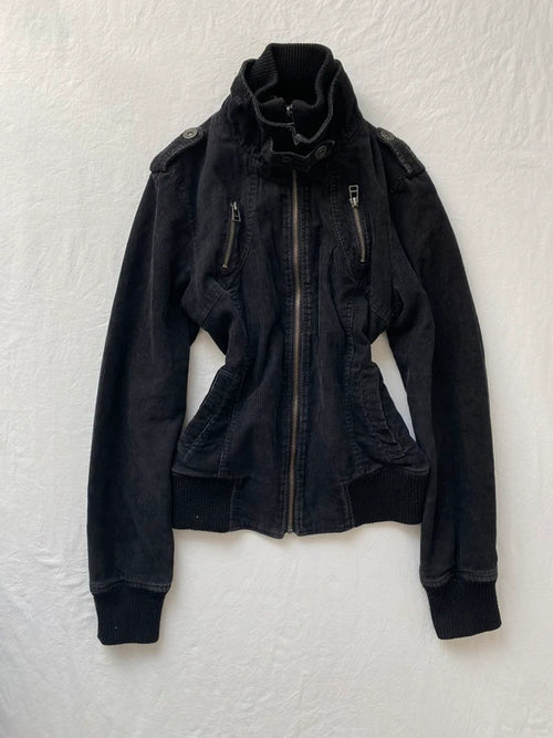 Vintage 100% Cotton Cropped Bomber Jacket – Timeless Archive Avantgarde Style