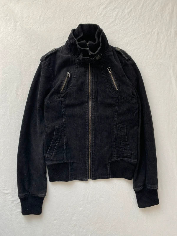 Vintage 100% Cotton Cropped Bomber Jacket – Timeless Archive Avantgarde Style