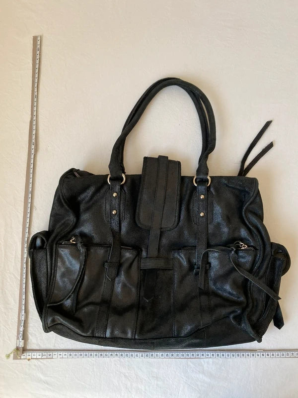 Vintage High-Quality Genuine Leather Large Shoulder Bag – Archive Avantgarde Style