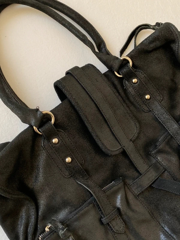 Vintage High-Quality Genuine Leather Large Shoulder Bag – Archive Avantgarde Style