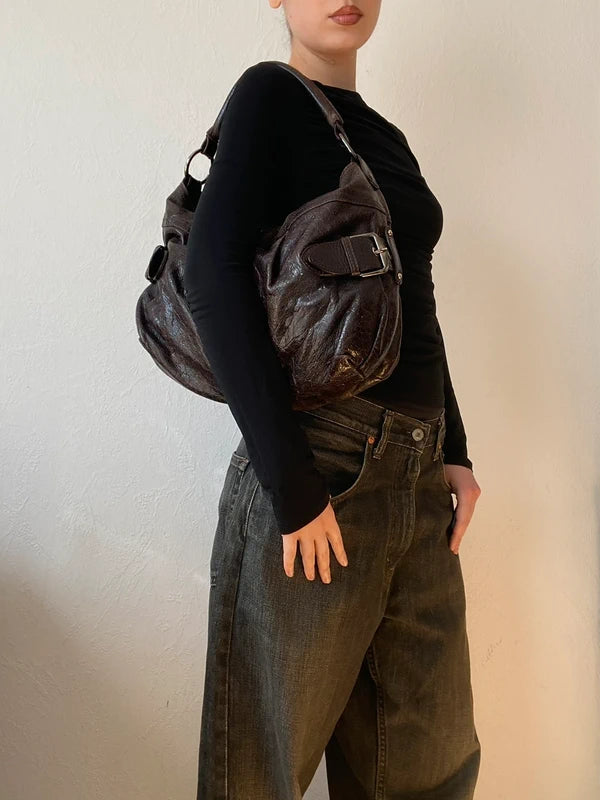 Vintage Designer Genuine Leather Handbag Made in Italy – Archive Avantgarde Style