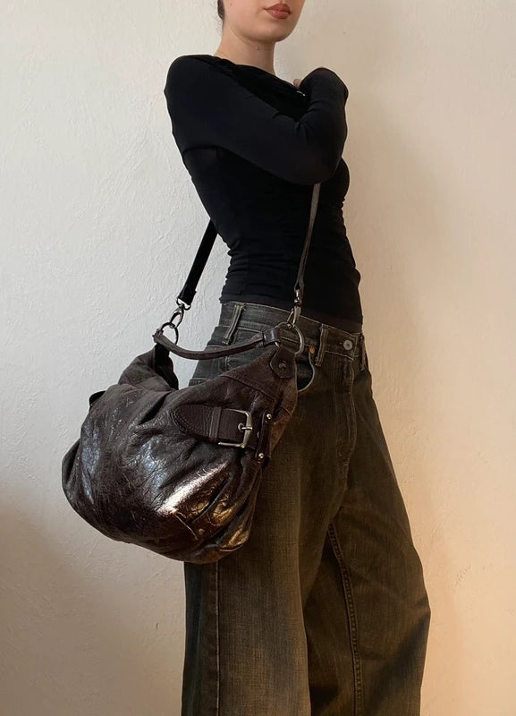 Vintage Designer Genuine Leather Handbag Made in Italy – Archive Avantgarde Style