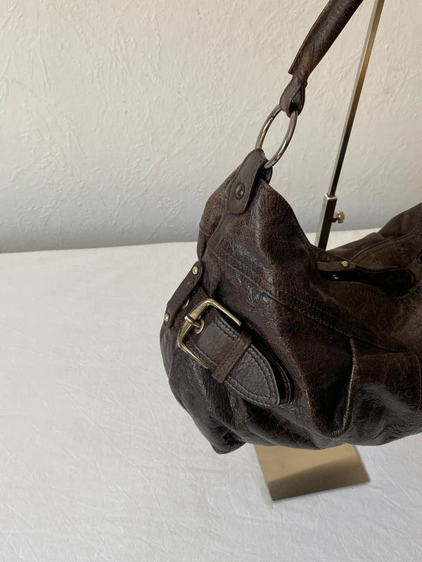 Vintage Designer Genuine Leather Handbag Made in Italy – Archive Avantgarde Style