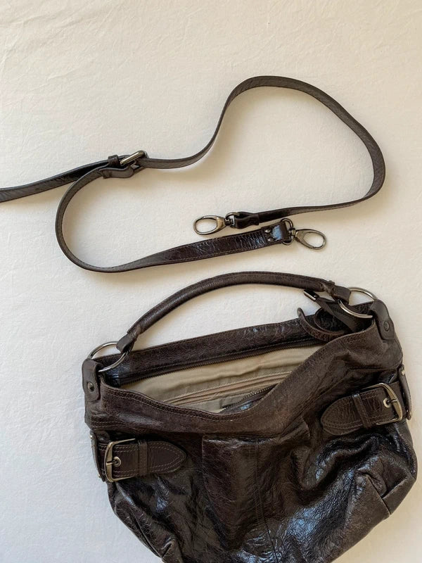 Vintage Designer Genuine Leather Handbag Made in Italy – Archive Avantgarde Style