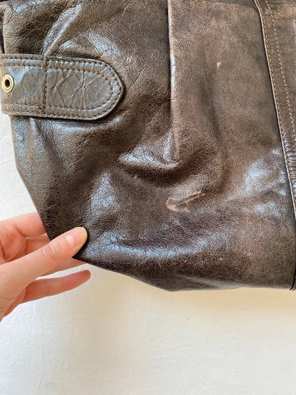 Vintage Designer Genuine Leather Handbag Made in Italy – Archive Avantgarde Style