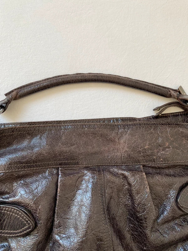 Vintage Designer Genuine Leather Handbag Made in Italy – Archive Avantgarde Style