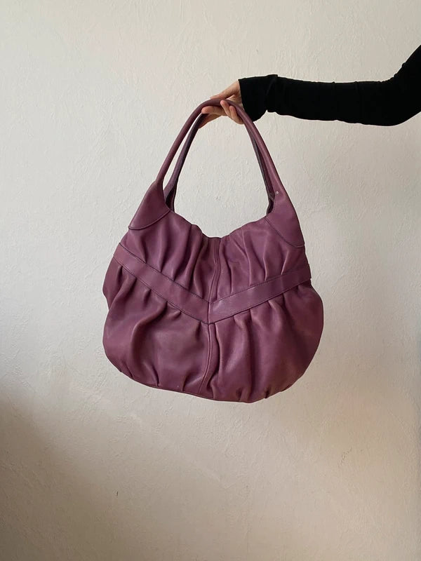 Crazy Beautiful Vintage Genuine Leather Handbag – High Quality Archive Avantgarde Style
