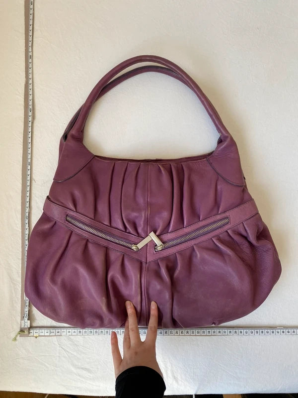 Crazy Beautiful Vintage Genuine Leather Handbag – High Quality Archive Avantgarde Style