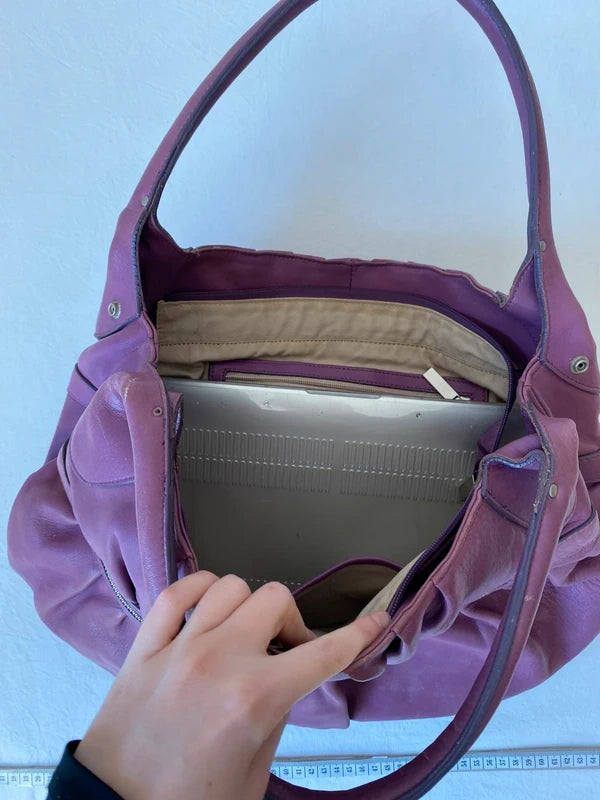 Crazy Beautiful Vintage Genuine Leather Handbag – High Quality Archive Avantgarde Style
