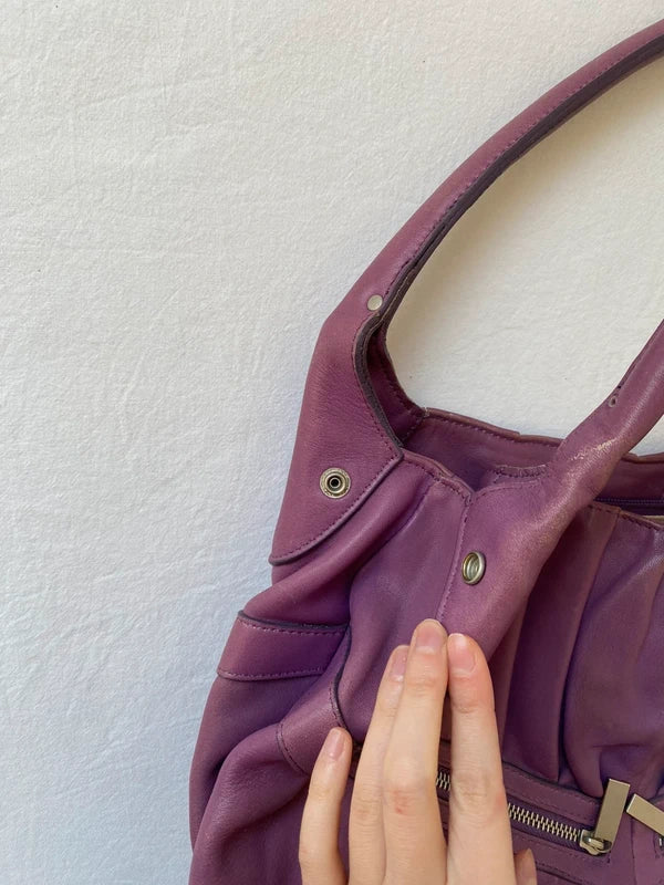 Crazy Beautiful Vintage Genuine Leather Handbag – High Quality Archive Avantgarde Style