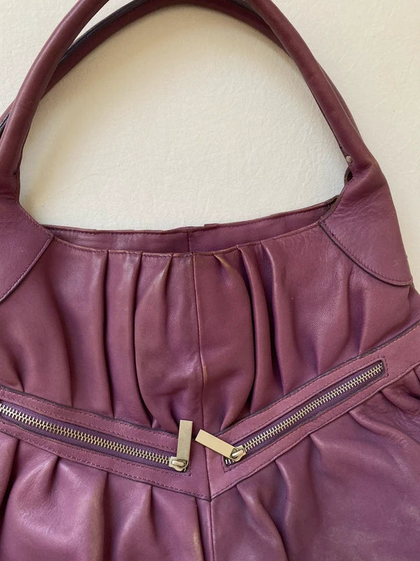 Crazy Beautiful Vintage Genuine Leather Handbag – High Quality Archive Avantgarde Style