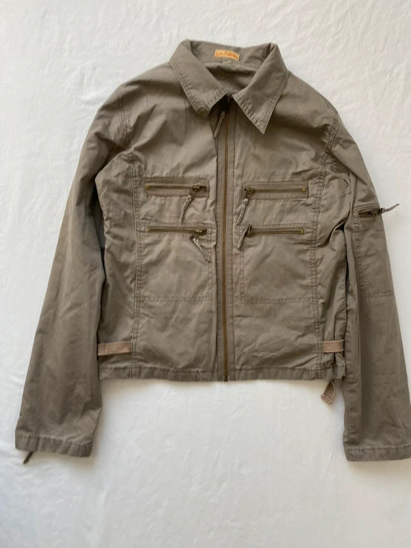 Vintage 100% cotton Short light jacket Military utility