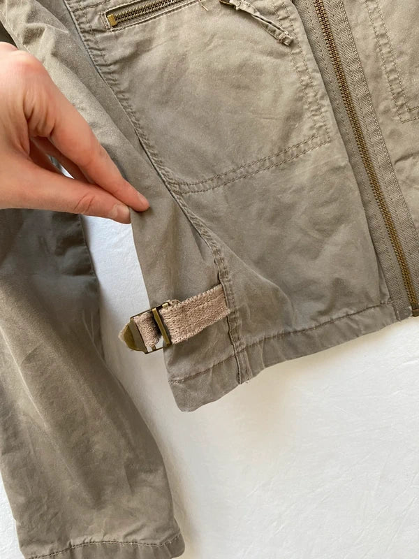 Vintage 100% cotton Short light jacket Military utility