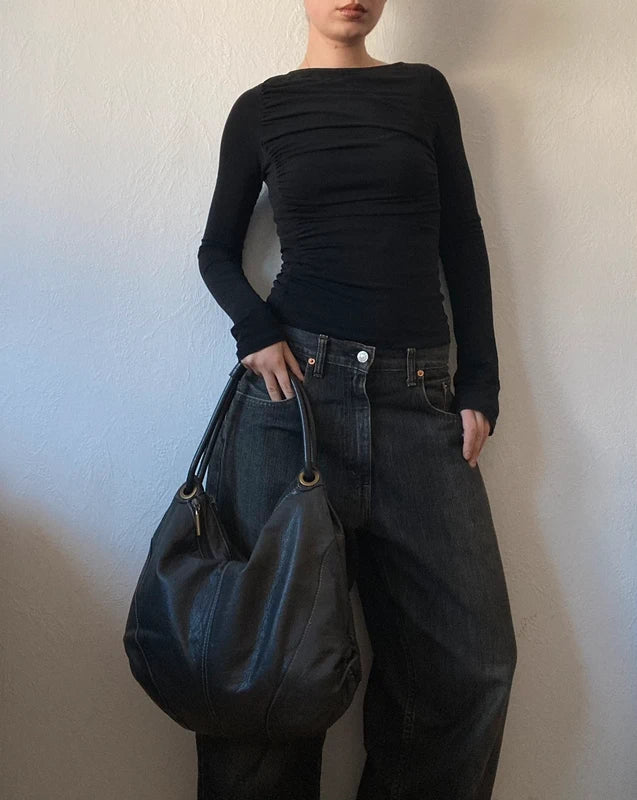 Vintage genuine leather handbag high quality