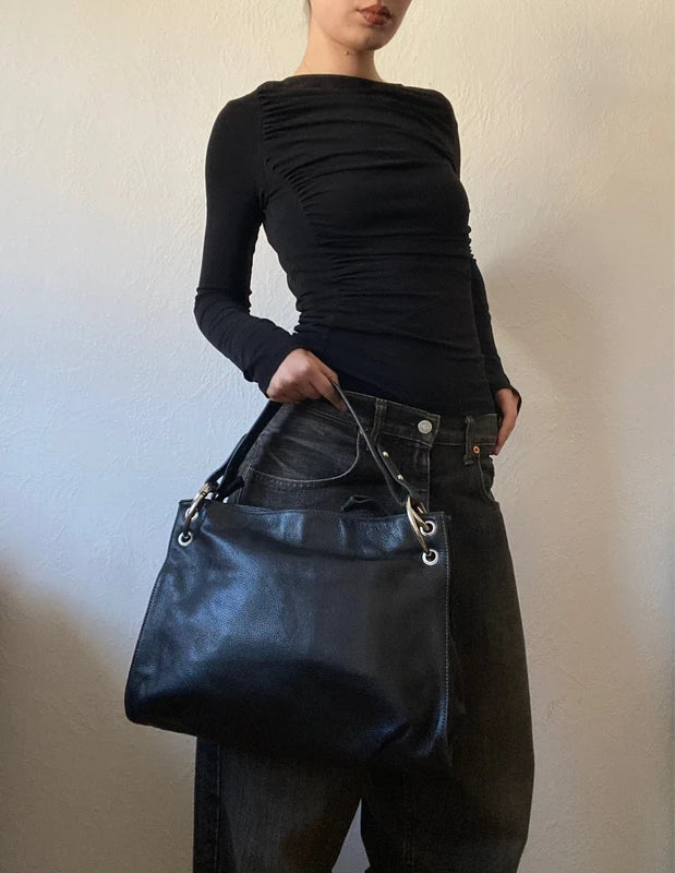 Beautiful vintage genuine leather high quality handbag