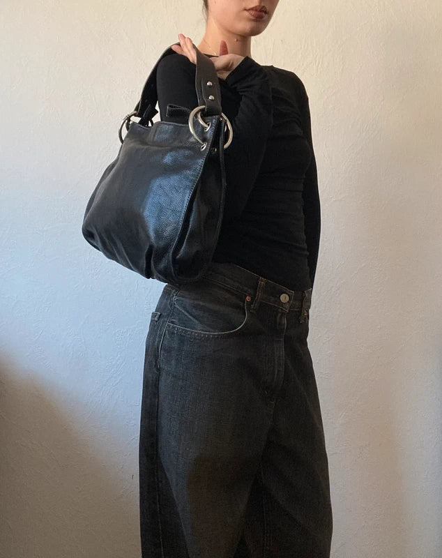 Beautiful vintage genuine leather high quality handbag