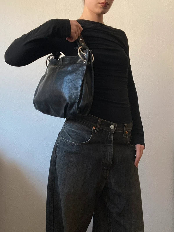 Beautiful vintage genuine leather high quality handbag