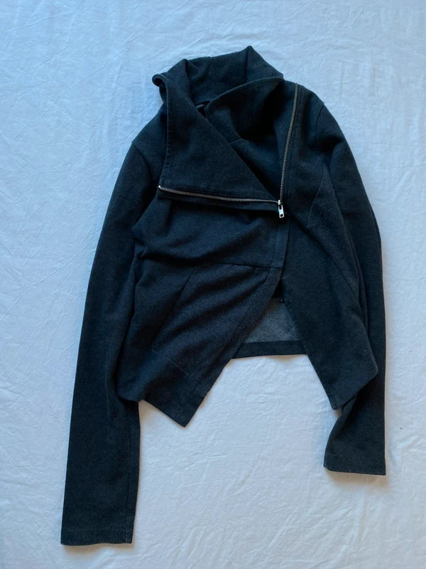 Vintage asymmetrical sweat jacket