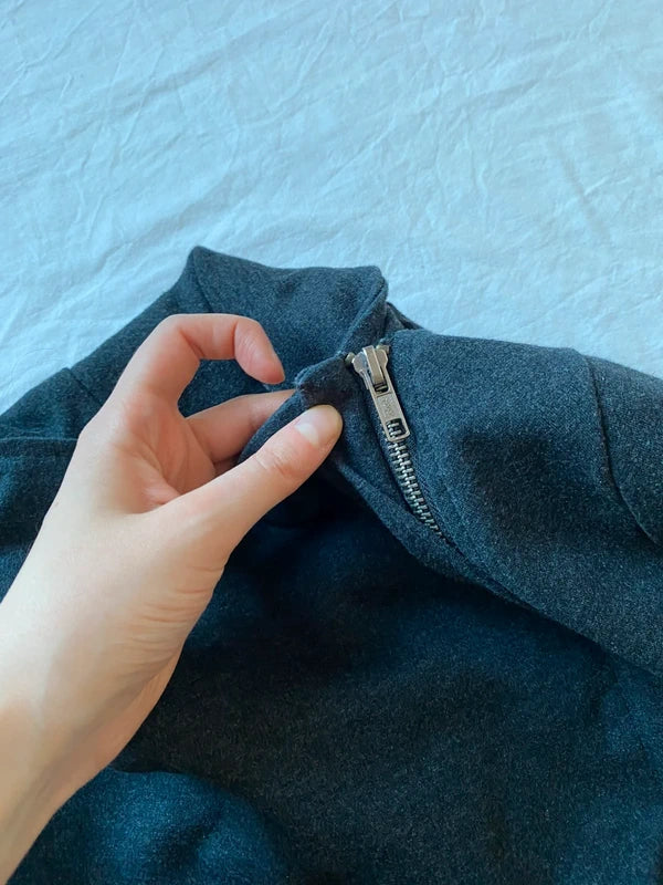 Vintage asymmetrical sweat jacket