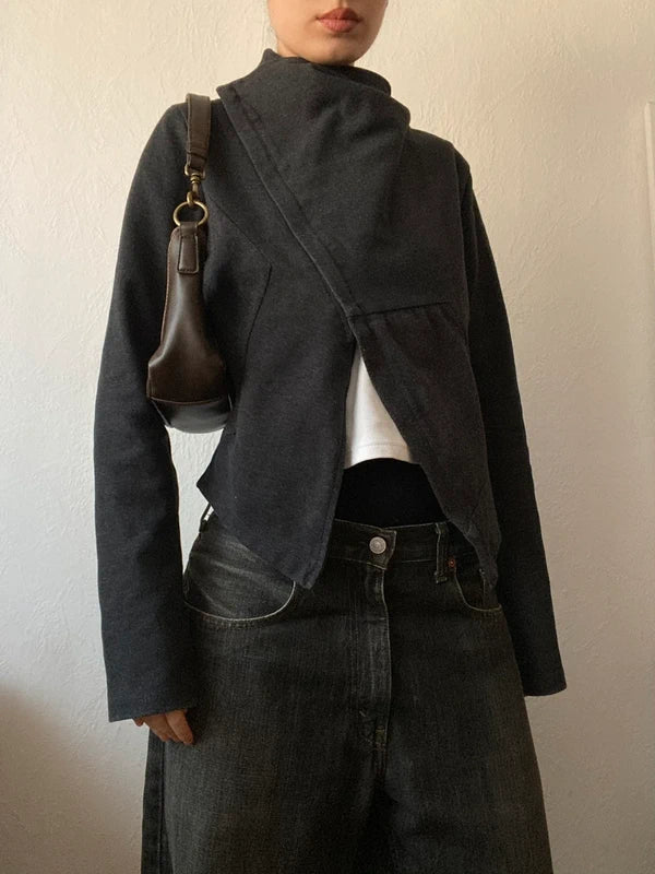 Vintage asymmetrical sweat jacket