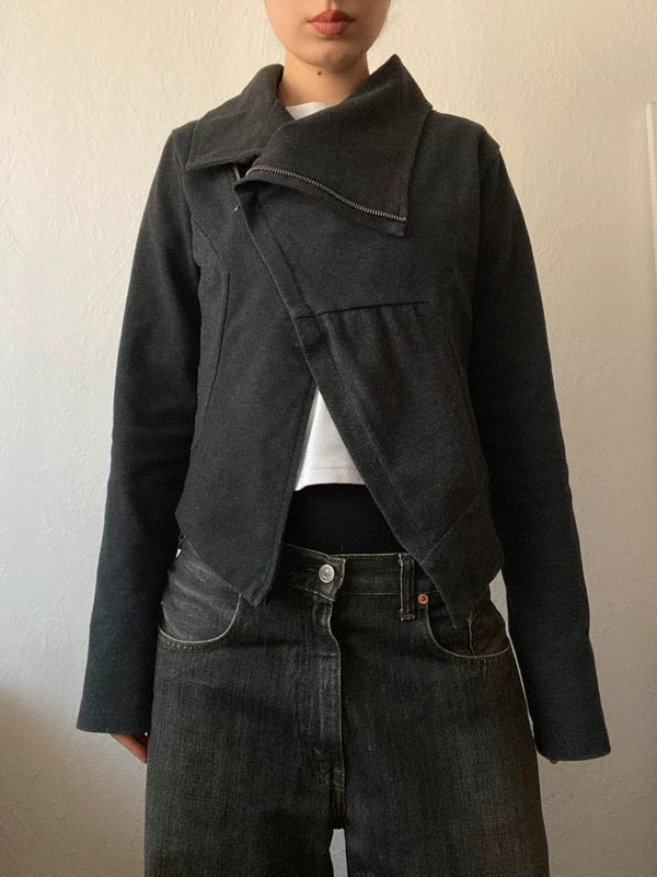 Vintage asymmetrical sweat jacket