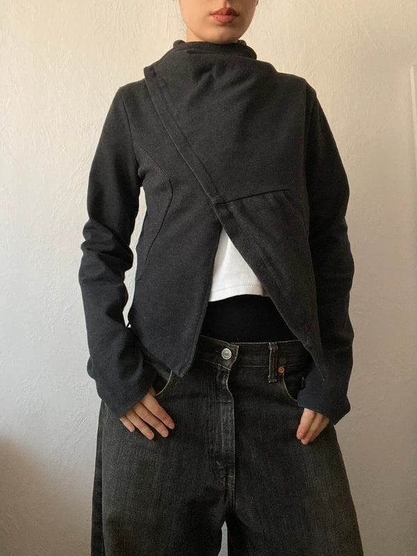 Vintage asymmetrical sweat jacket