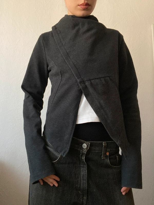 Vintage asymmetrical sweat jacket