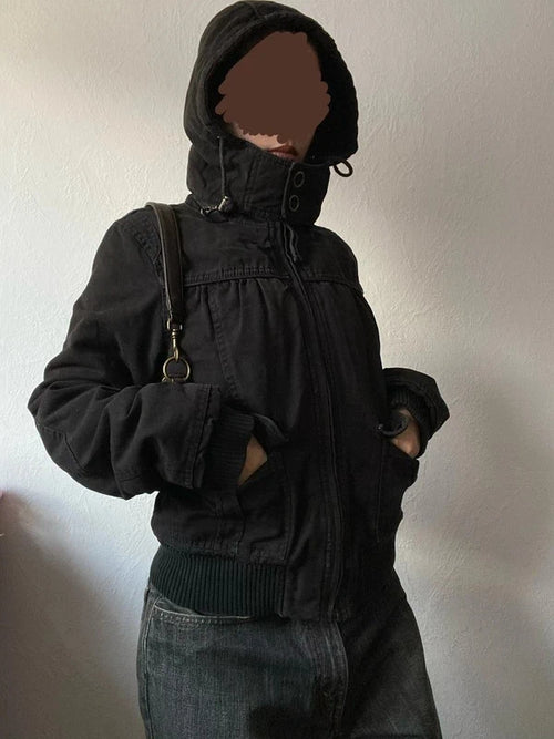 Vintage 100% cotton Bomber Winter jacket Archive Avantgarde japandi Stockholm Style