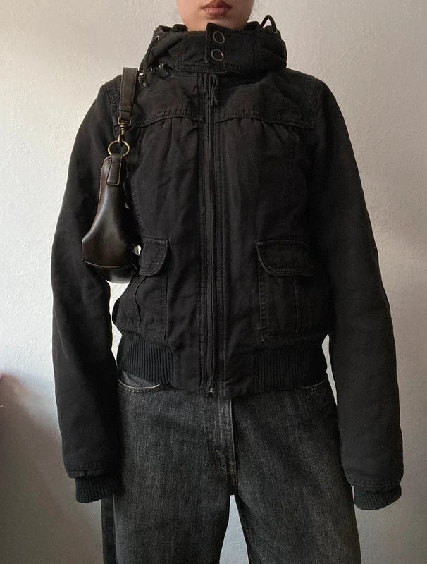 Vintage 100% cotton Bomber Winter jacket Archive Avantgarde japandi Stockholm Style