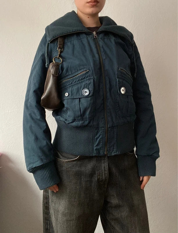 Vintage 100% cotton Short Winter bomber jacket