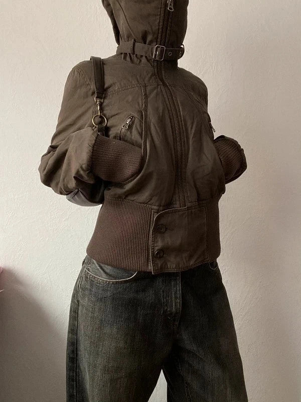 Crazy vintage 100% cotton bomber winter jacket