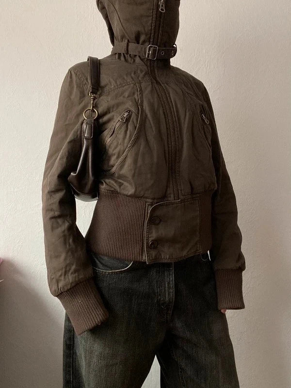 Crazy vintage 100% cotton bomber winter jacket