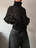 True vintage 100% cotton Short Bo,ner Winter jacket Details Archive Avantgarde Japan Stockholm Style
