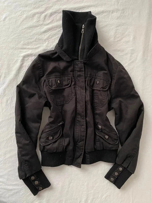 True vintage 100% cotton Short Bo,ner Winter jacket Details Archive Avantgarde Japan Stockholm Style