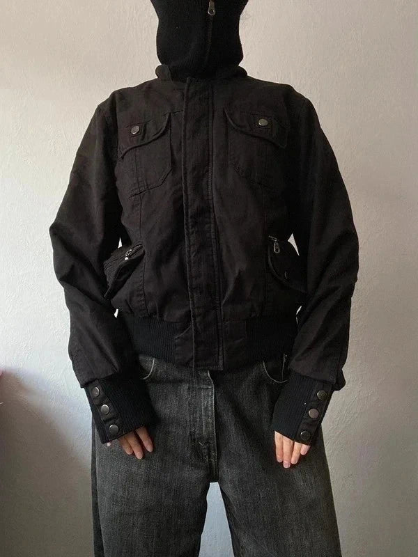 True vintage 100% cotton Short Bo,ner Winter jacket Details Archive Avantgarde Japan Stockholm Style