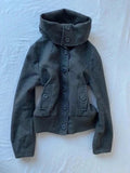 Vintage 50% wool short caban coat Bomber