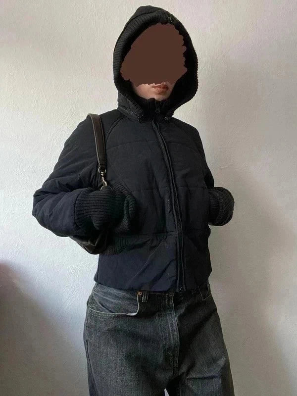 Vintage snatched waist Winter bomber jacket