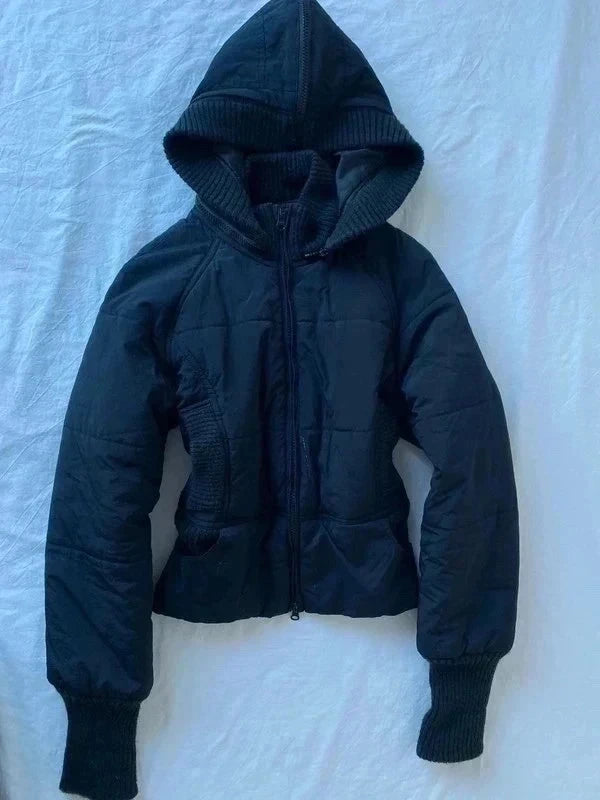 Vintage snatched waist Winter bomber jacket