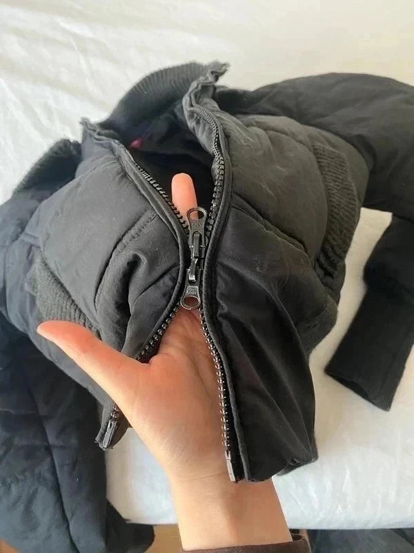Vintage snatched waist Winter bomber jacket