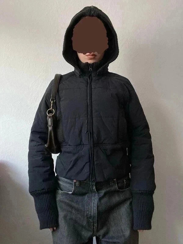 Vintage snatched waist Winter bomber jacket