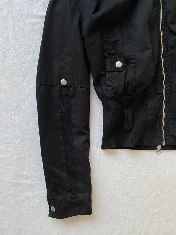 Vintage 100% cotton snatched waist short bomber jacke