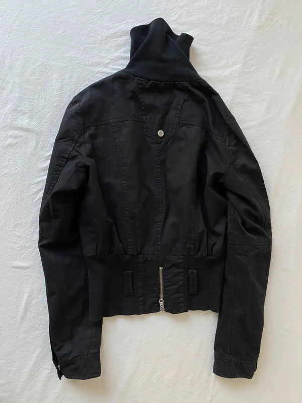 Vintage 100% cotton snatched waist short bomber jacke